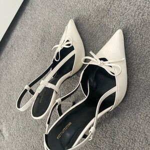 Elegant Cream Pointed Heels